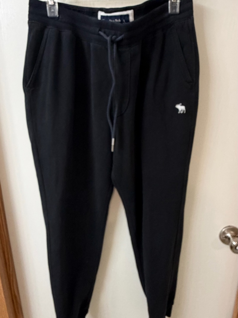 Abercrombie & Fitch Black Drawstring Joggers